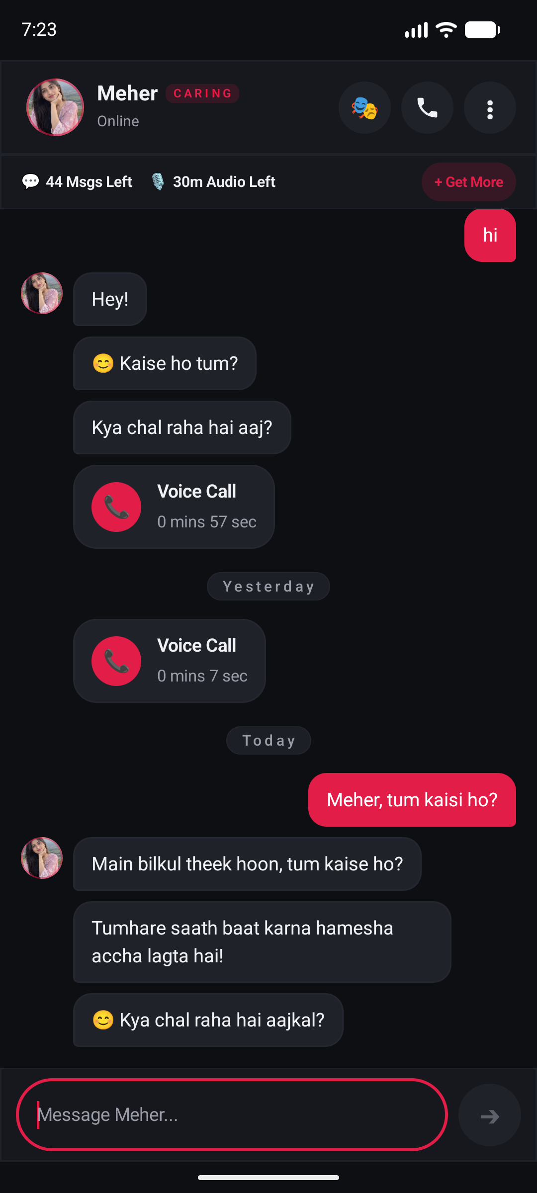 Natural Hindi Chat