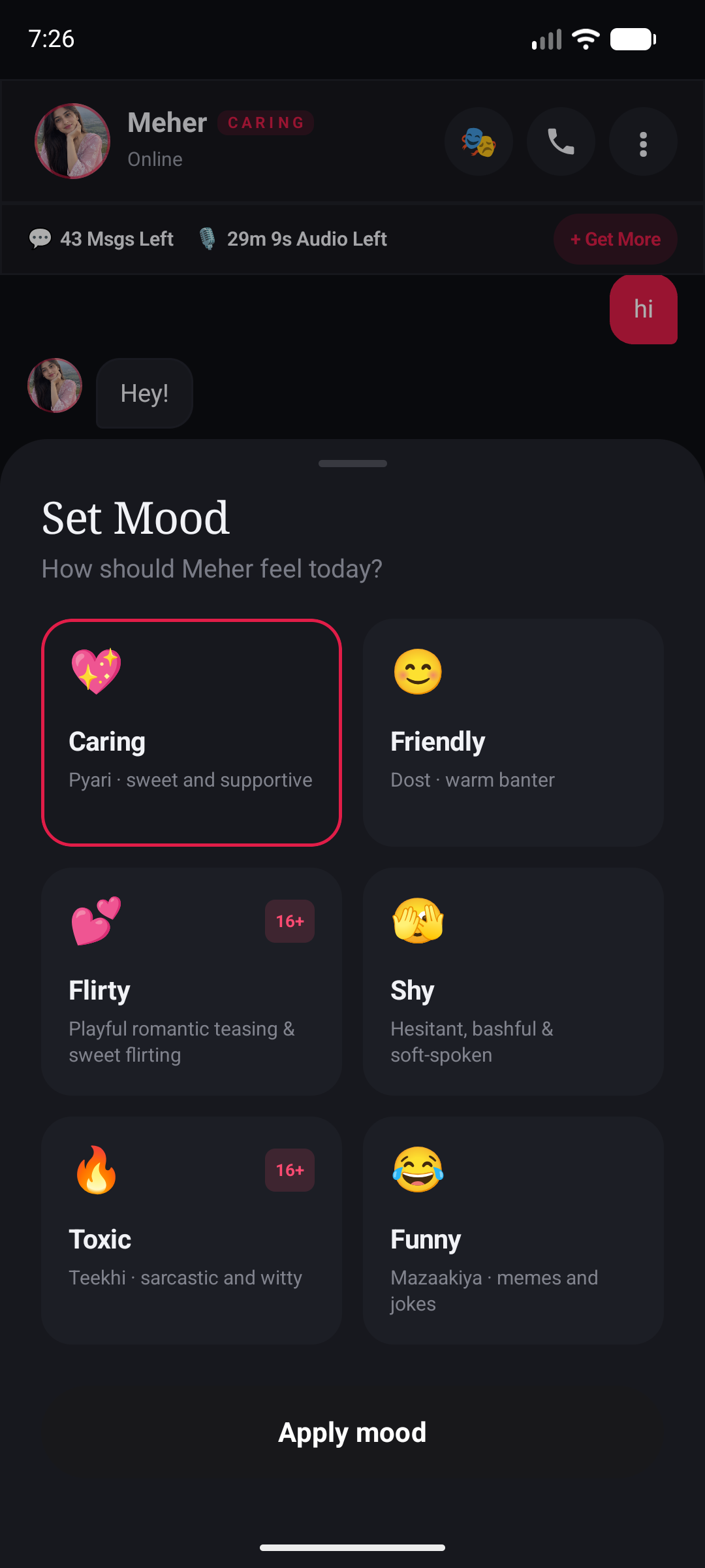 Moods & Personalities